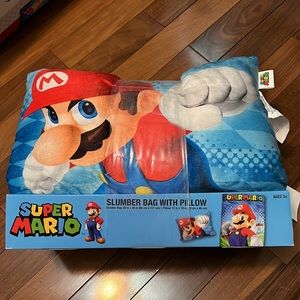 Super Mario Slumber Bag with Pillow Set Brand New in Original Packaging